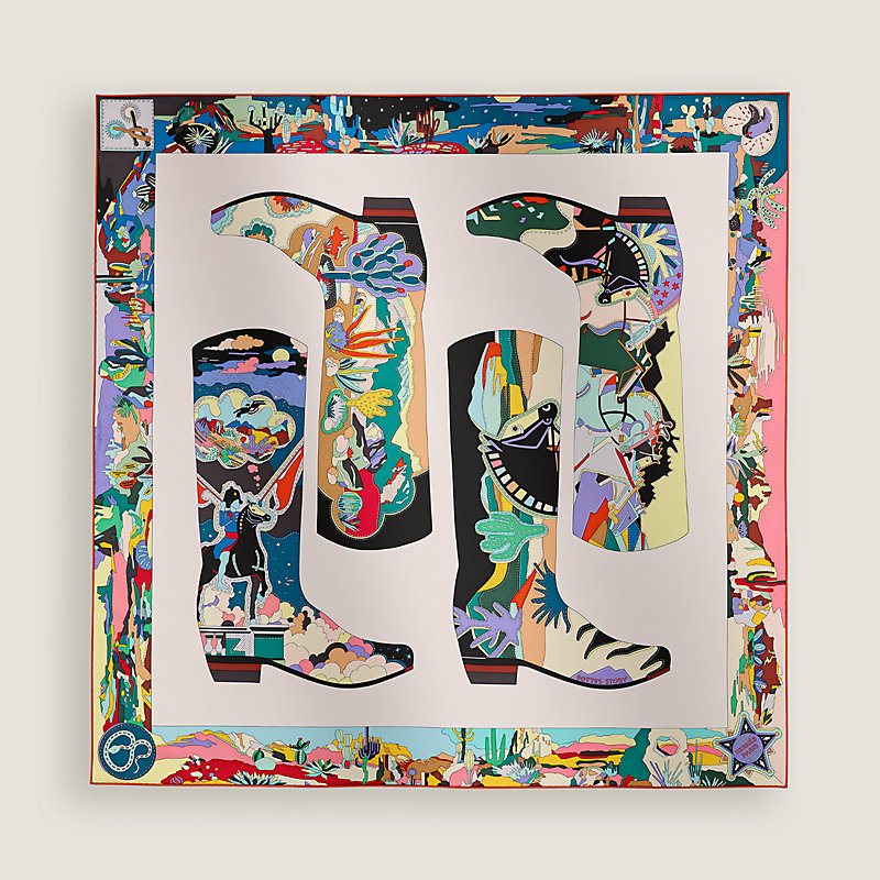 HERMES スカーフ Bottes Story scarf 90 直営店ラッピング Bottes Story scarf 90 | Hermès Mainland China